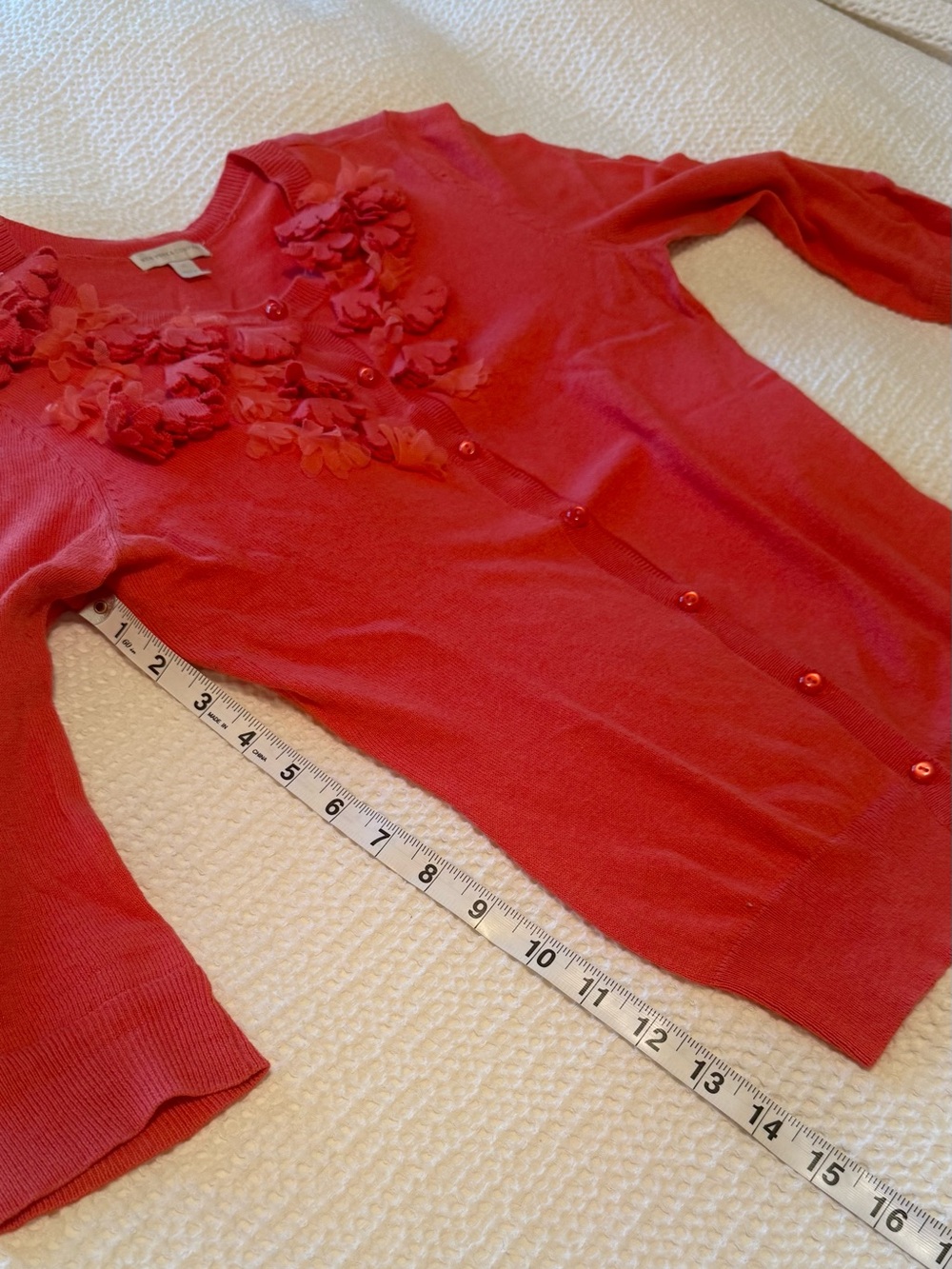 New York & Company | Coral 3/4 Sleeve Cardigan | Size XS - Picture 8 of 9